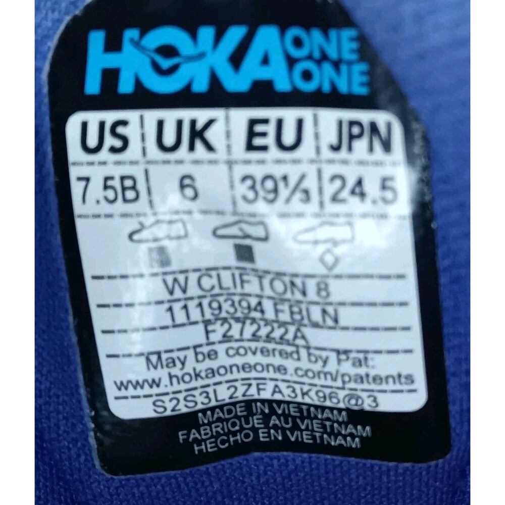 HOKA Clifton 8 Road Running Shoes Women's Size 7.5 B Fiesta Bluing - Picture 6 of 9
